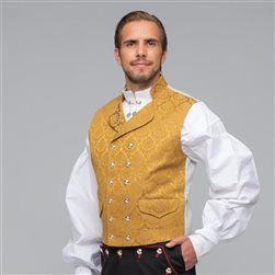Gul brokadevest